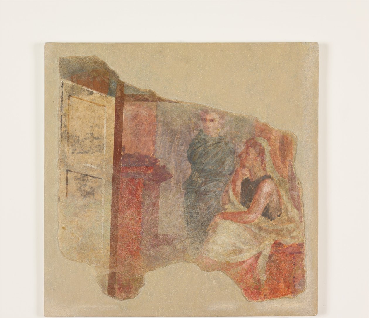 Fragmento de pintura mural del peristilo de la Villa en Boscoreale de Roman Republican Period