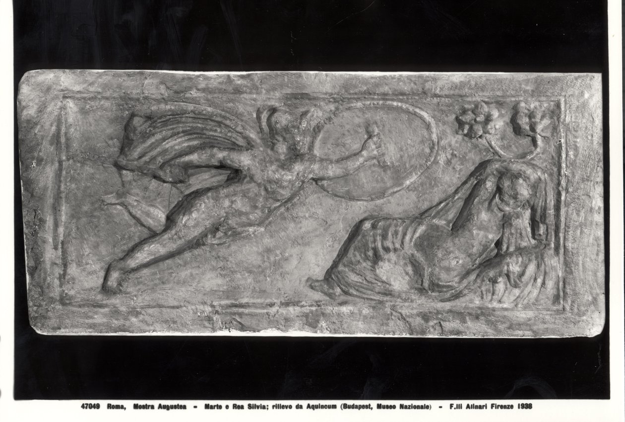 Marte apareciendo a Rhea Silvia, de un relieve encontrado en Aquincum de Roman Roman