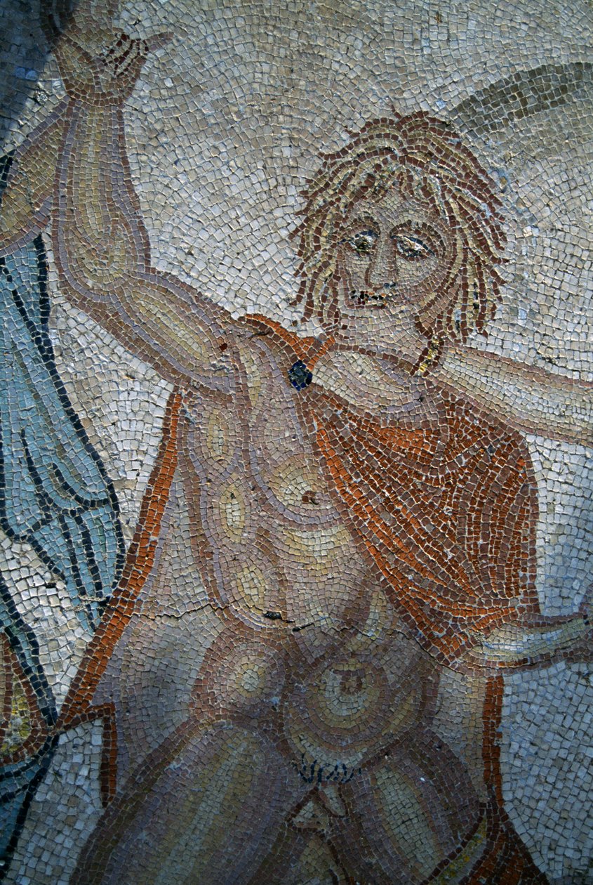 Rapto de Hylas por las Ninfas, mosaico en la Casa de Venus en la ciudad romana de Volubilis de Roman
