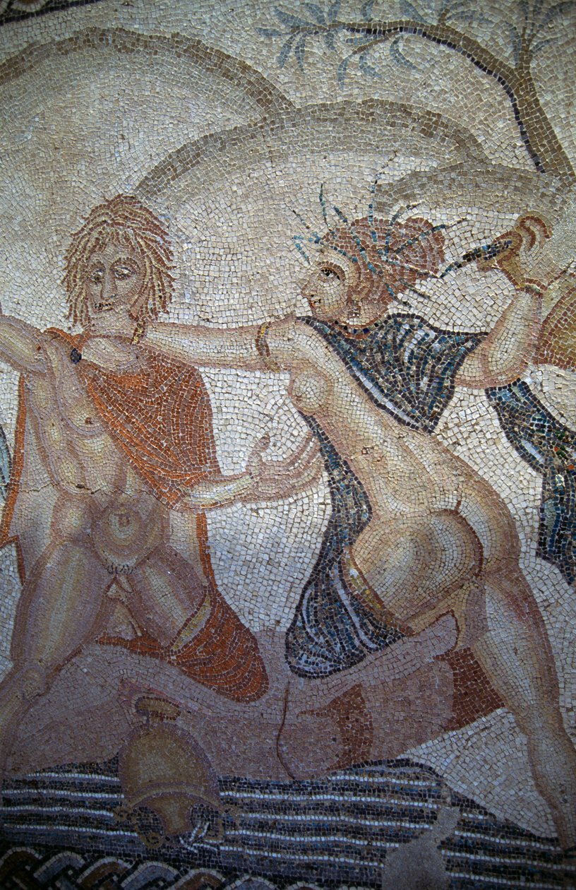 Rapto de Hylas por las ninfas, mosaico en la Casa de Venus en la ciudad romana de Volubilis (Lista del Patrimonio Mundial de la UNESCO) de Roman