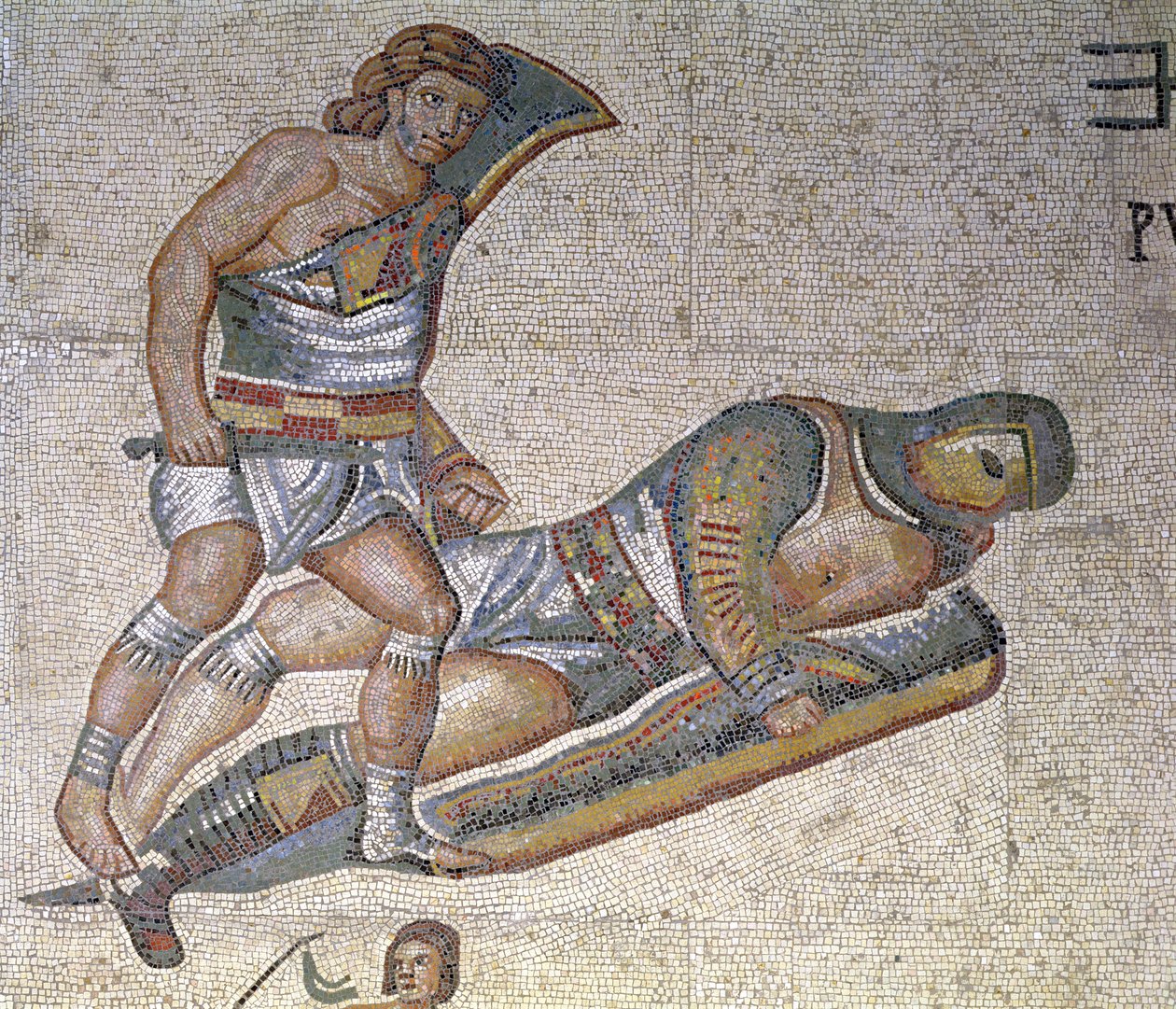 Batalla entre Gladiadores (detalle) de Roman