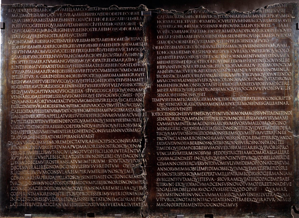 Mesa claudiana: discurso de Claudio de Roman