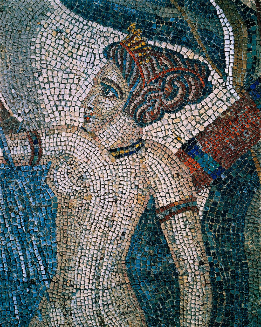 Diana bañándose, siglos II-III (mosaico) de Roman