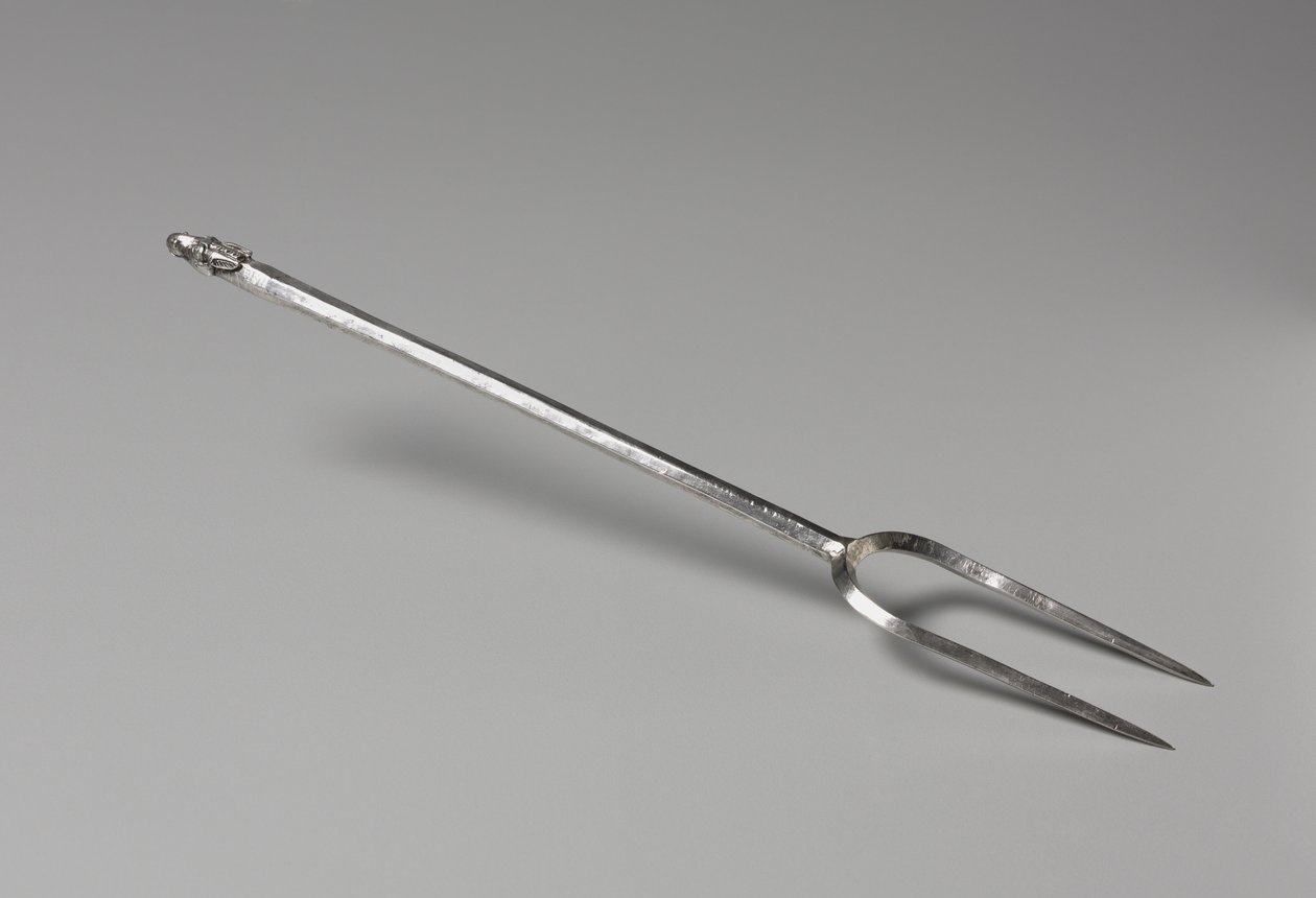 Tenedor con remate de cabeza de mula, 375-425 de Roman
