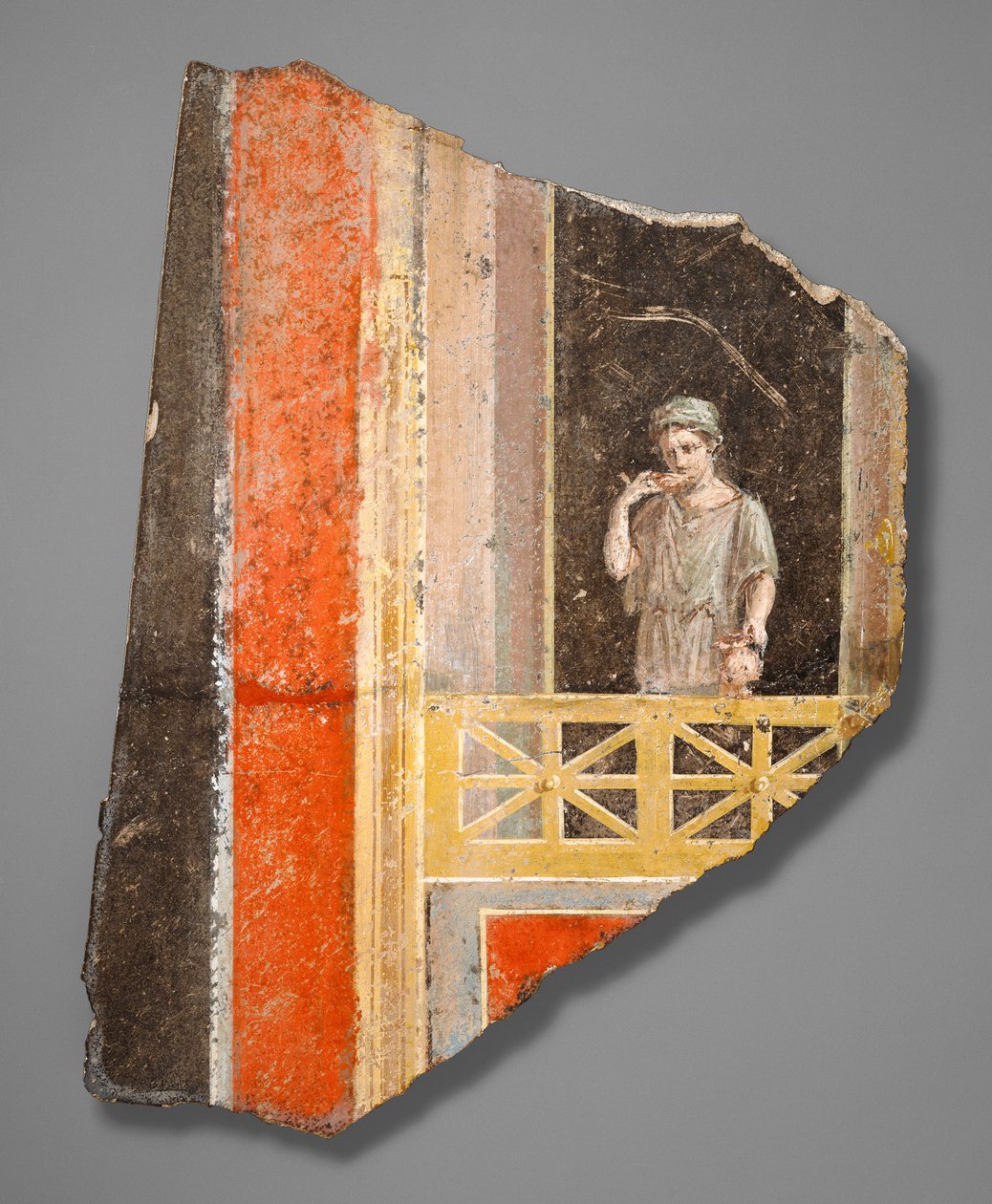 Fragmento de una mujer en un balcón de Roman