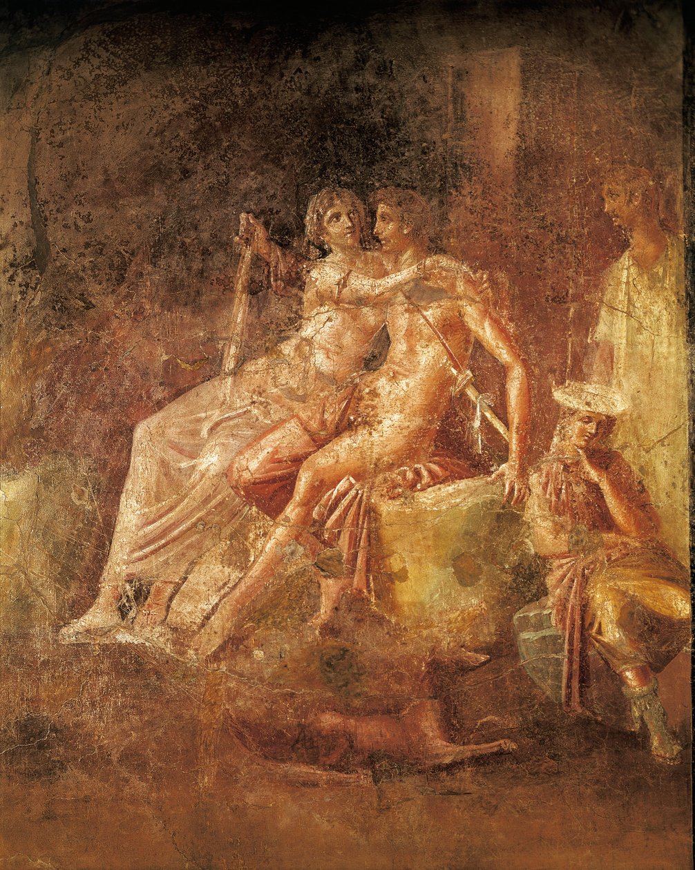 Fresco que representa a Ares y Afrodita, Casa del Citarista, Pompeya, Italia de Roman