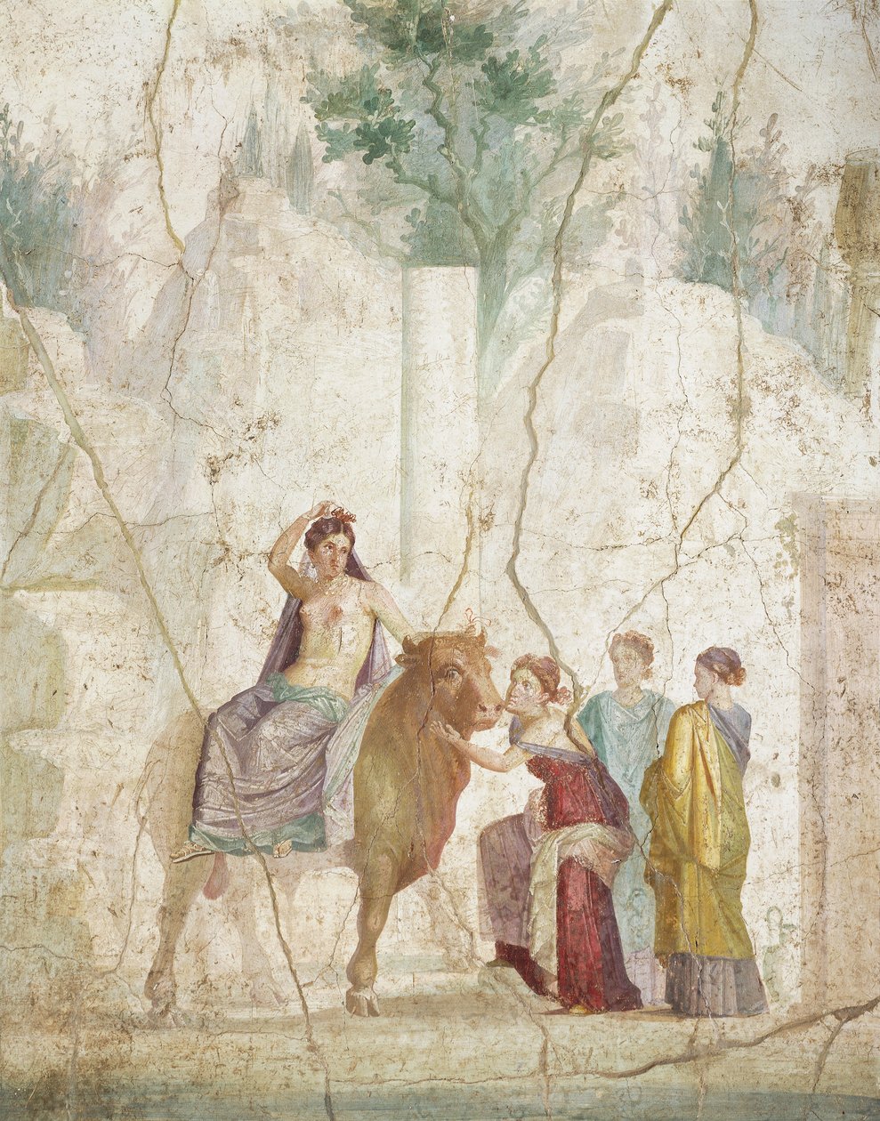 Fresco que representa el Rapto de Europa, de Pompeya, Civilización Romana de Roman