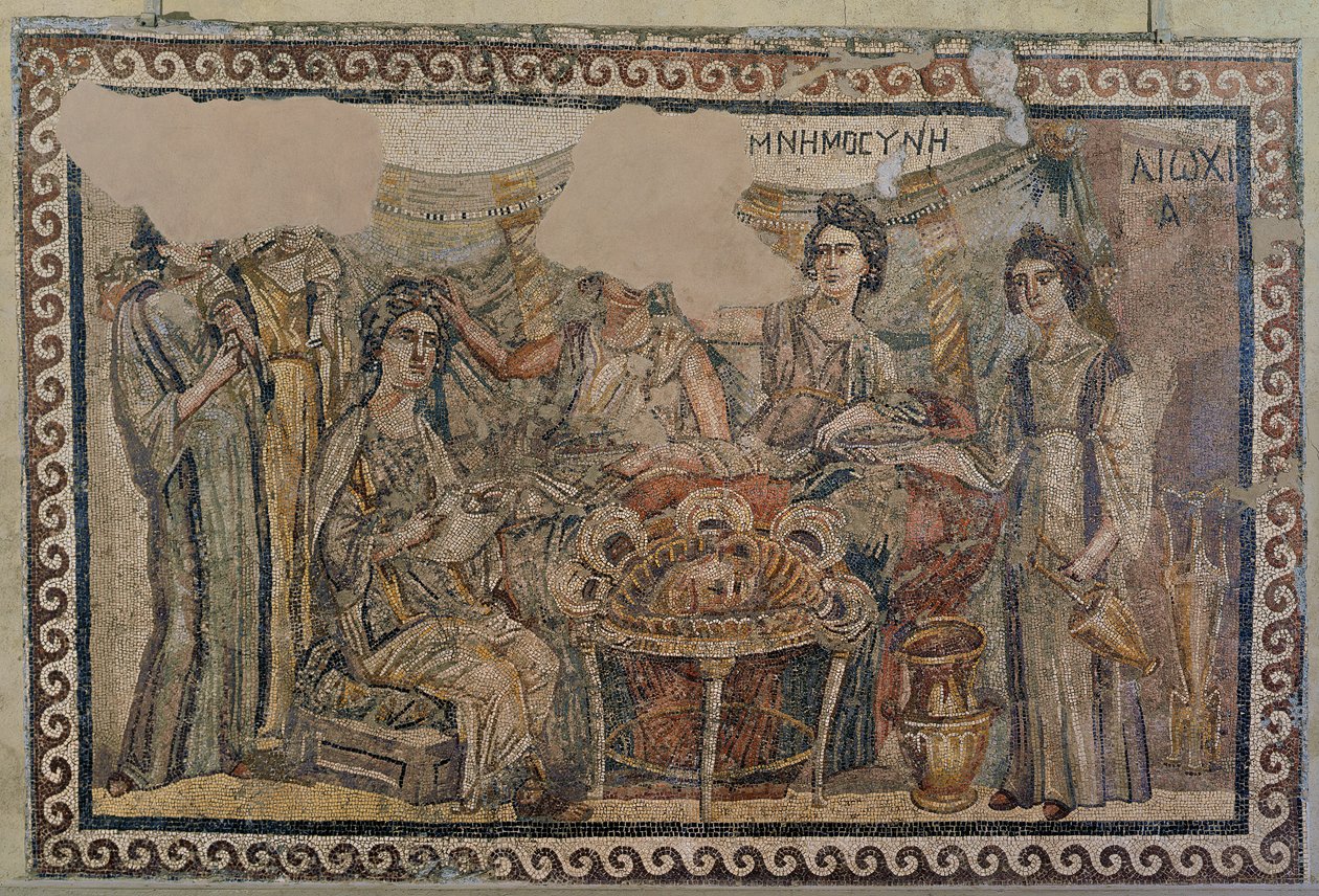 Simpósio funerario, de la necrópolis de Antioquía, finales del siglo IV d.C. de Roman