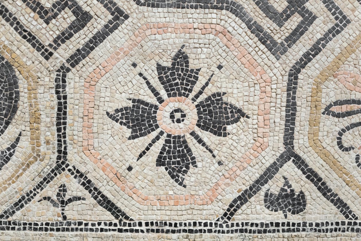 Motivo geométrico de la domus de Via san Rocchino, siglo II d.C. (mosaico) de Roman