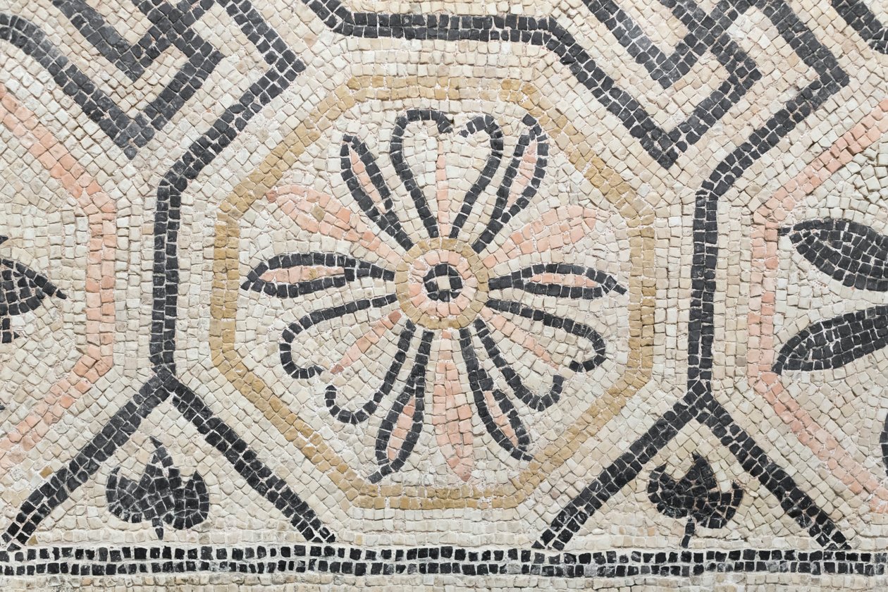 Motivo geométrico de la domus de Via san Rocchino, siglo II d.C. (mosaico) de Roman