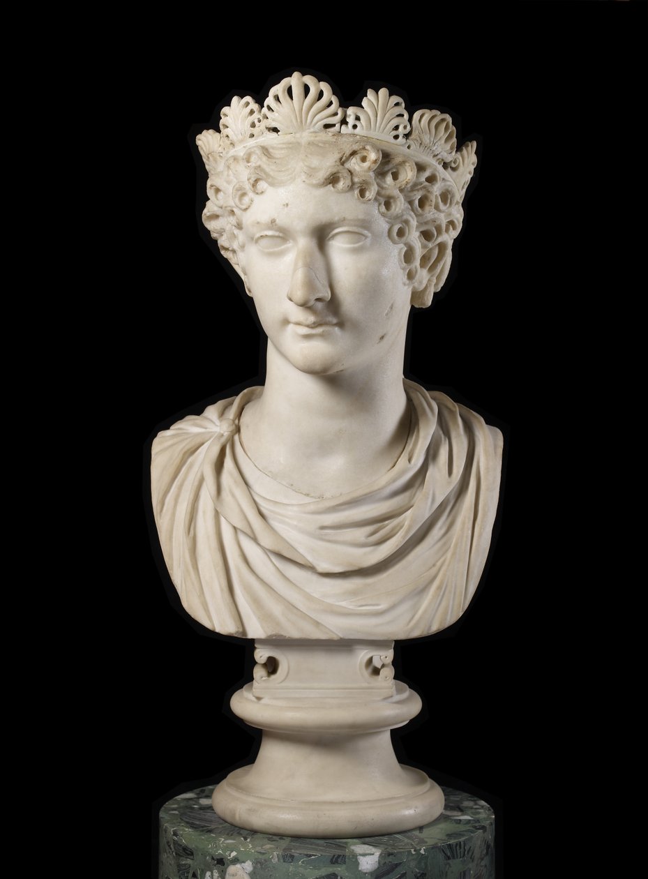 Cabeza de Agripina Menor con diadema de Roman