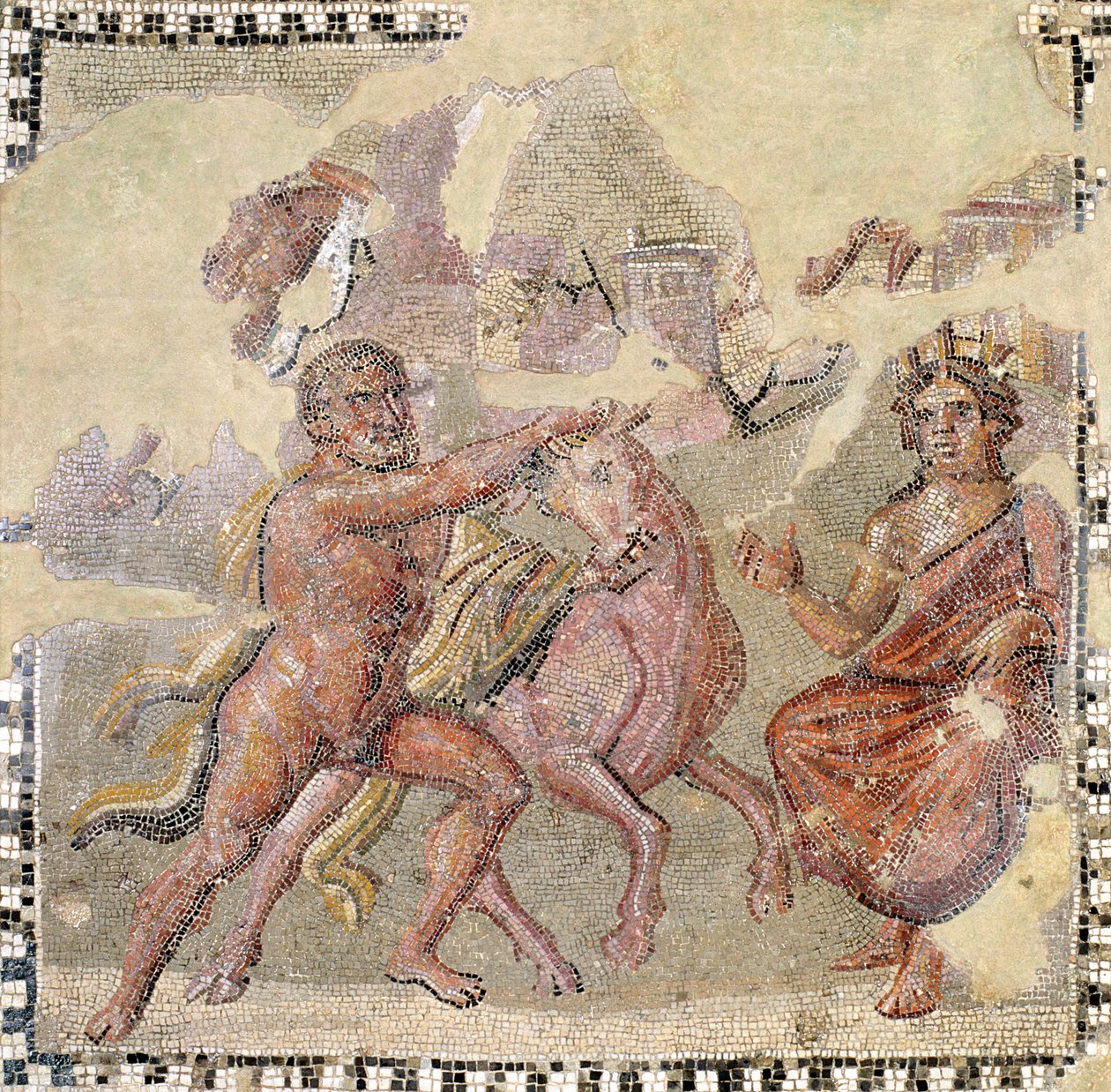 Heracles con el toro cretense, Ostia de Roman