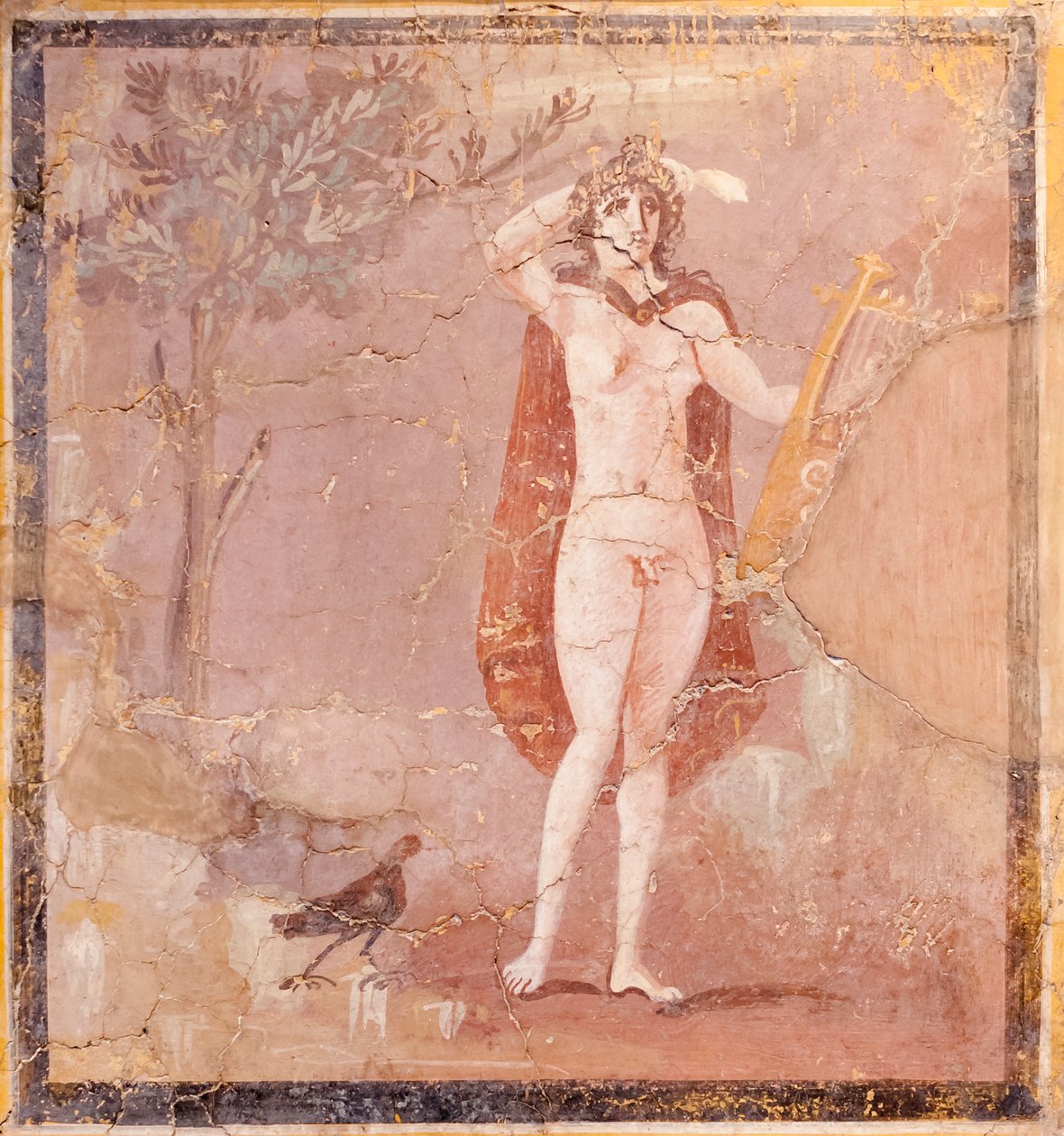Hermafrodito, fragmento (fresco) de Roman