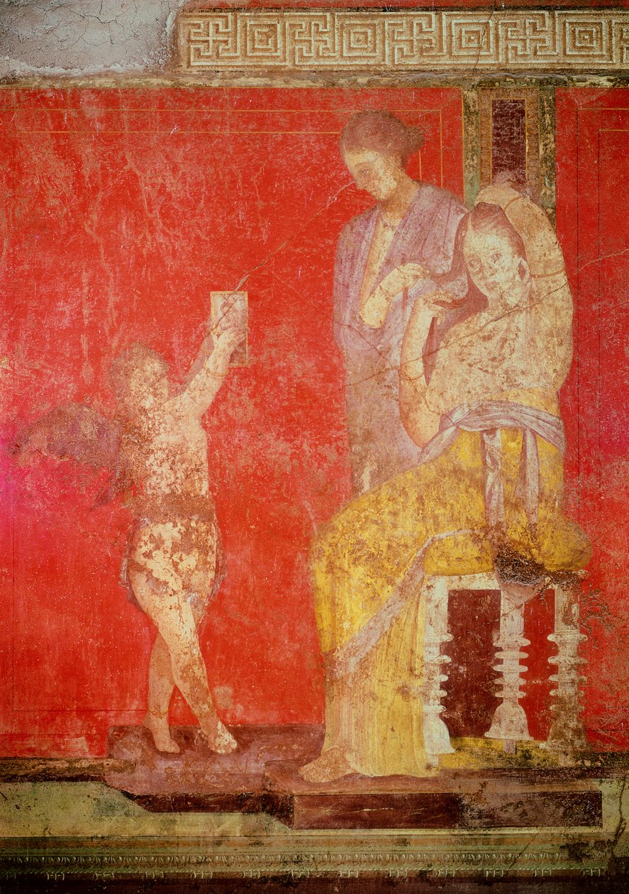 Ritos de iniciación del culto a Dioniso, fresco de la Villa Dei Mysteri de Roman