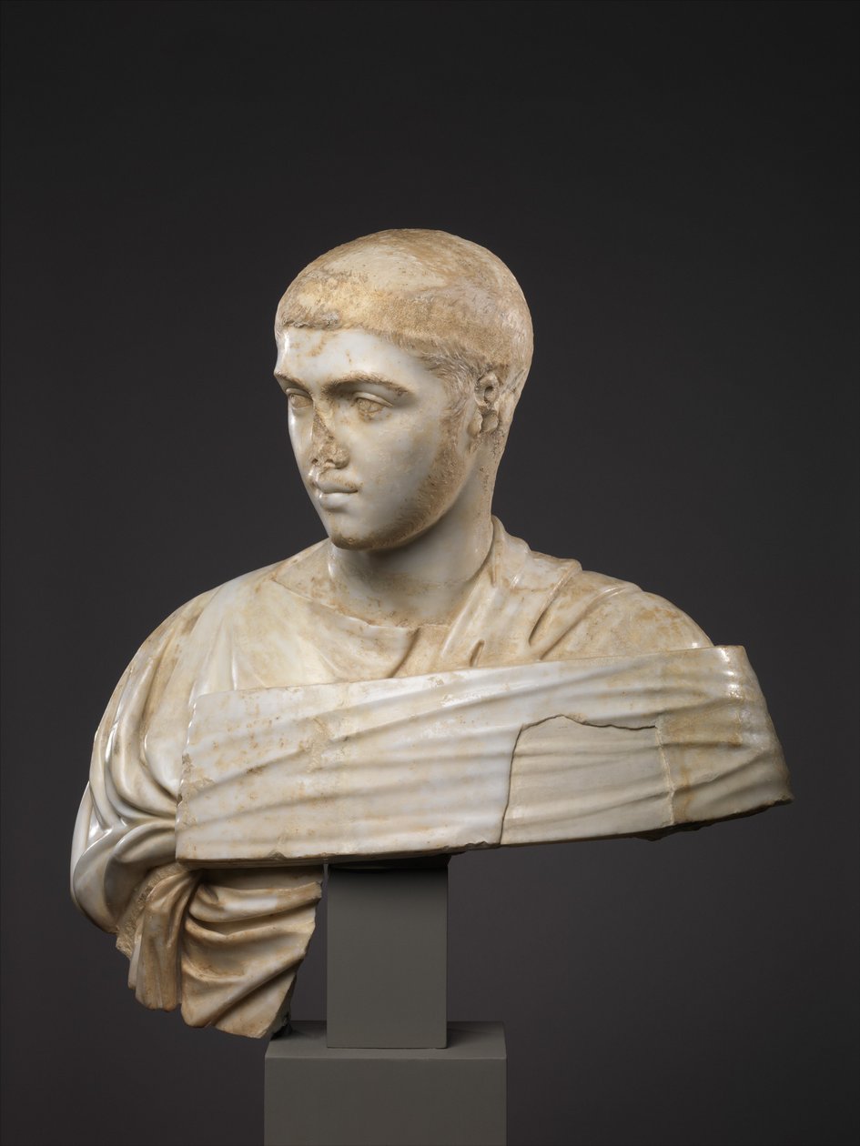 Busto de Mármol de Severo Alejandro, 230-235 D.C. de Roman