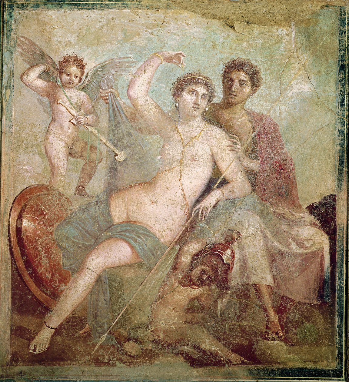 Marte y Venus de la Casa de Marte y Venus (Casa de Marte e Venere) Pompeya (pintura mural) de Roman