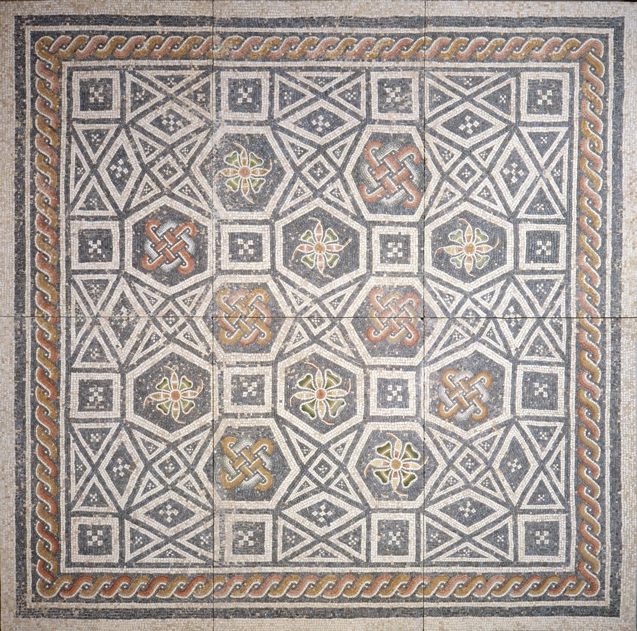 Mosaico, siglo II (mármol y vidrio) de Roman