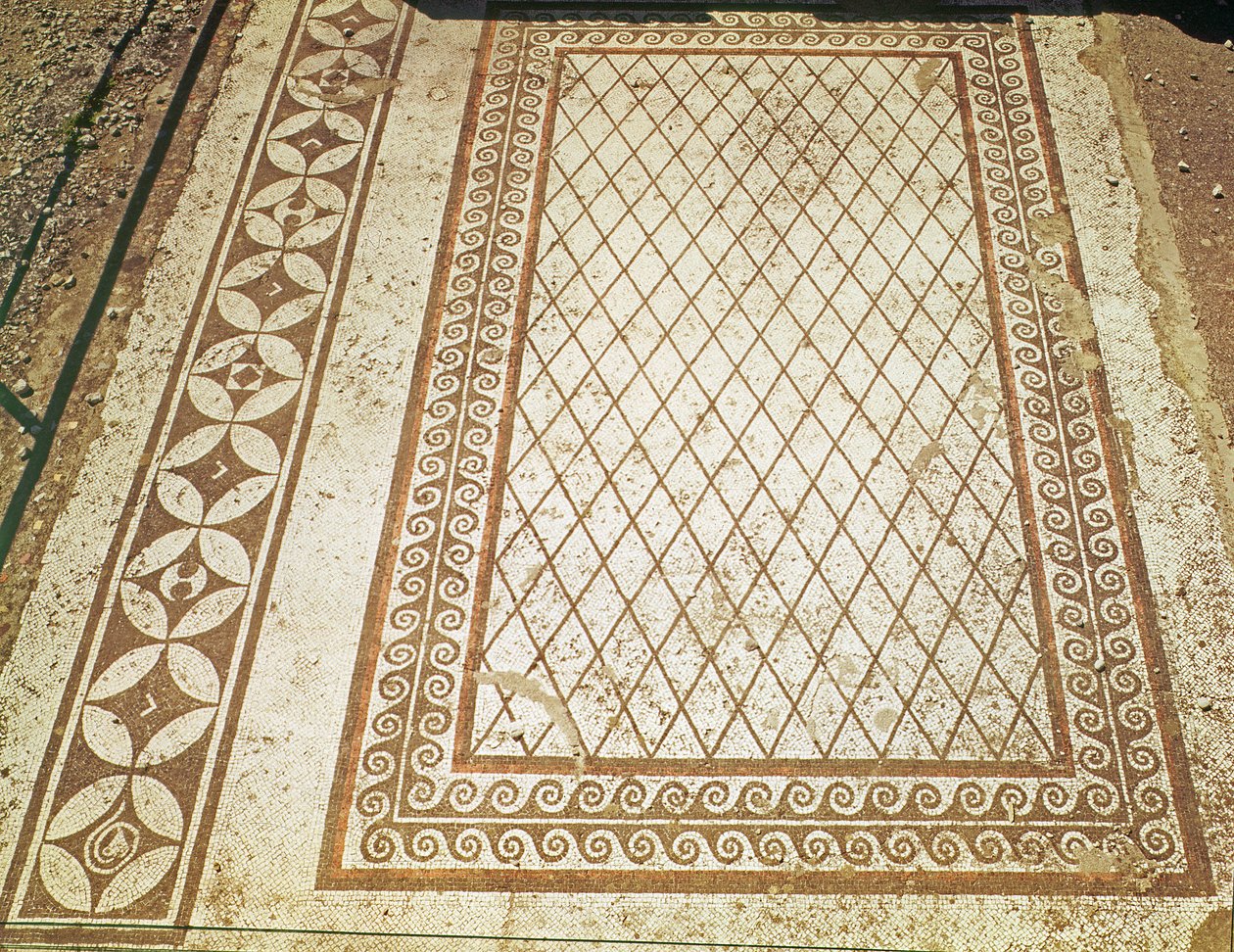 Piso de mosaico de la Casa de los Messii de Roman