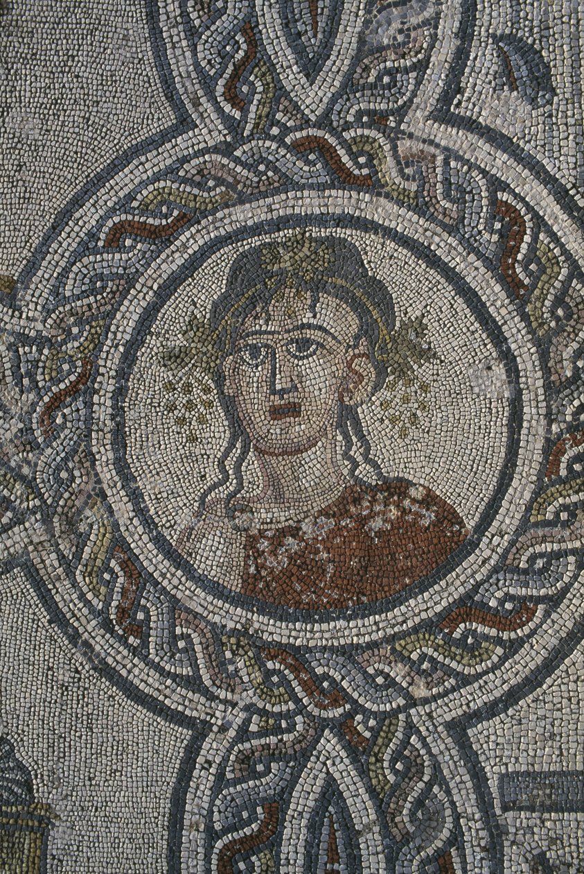 Mosaico de las Cuatro Estaciones, Casa de Dionysos (detalle) de Roman
