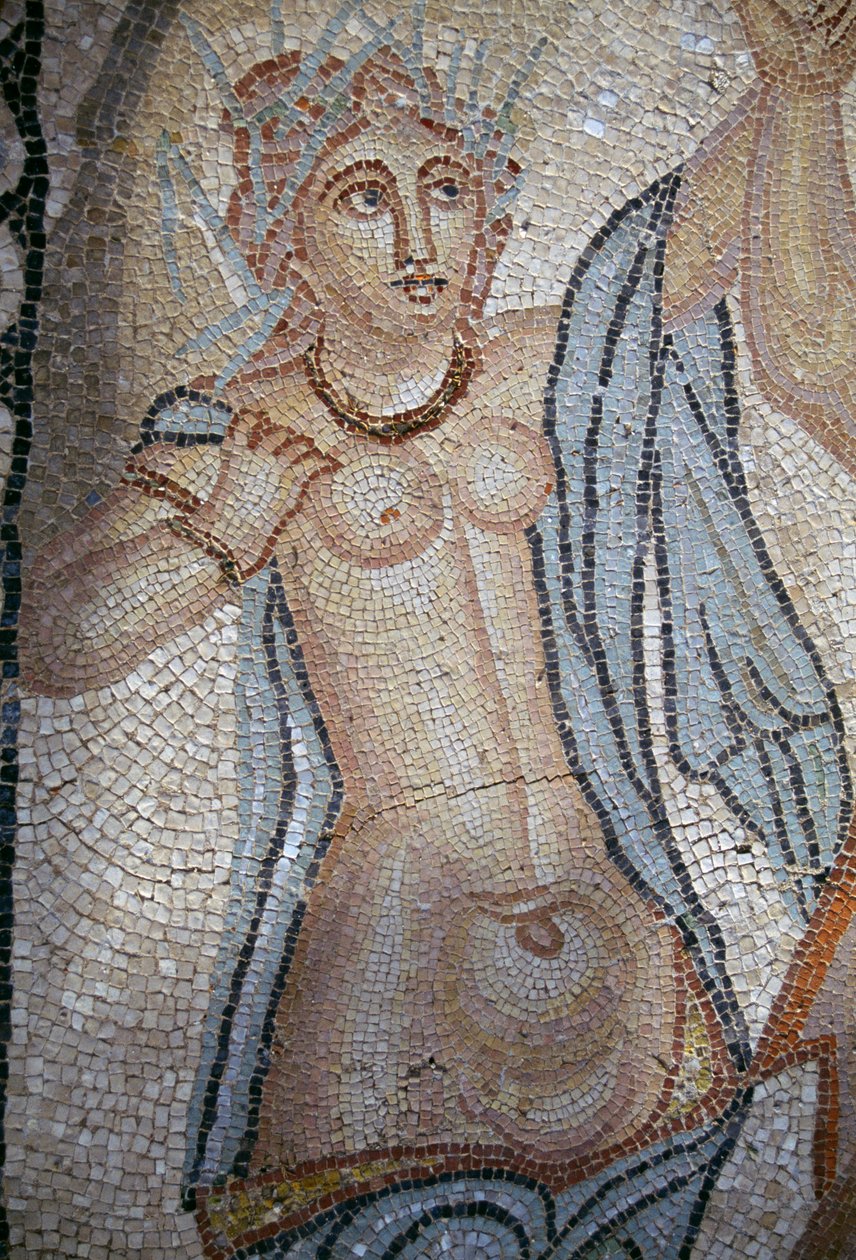 Ninfa (detalle del Rapto de Hylas por las ninfas, mosaico en la Casa de Venus en la ciudad romana de Volubilis) de Roman