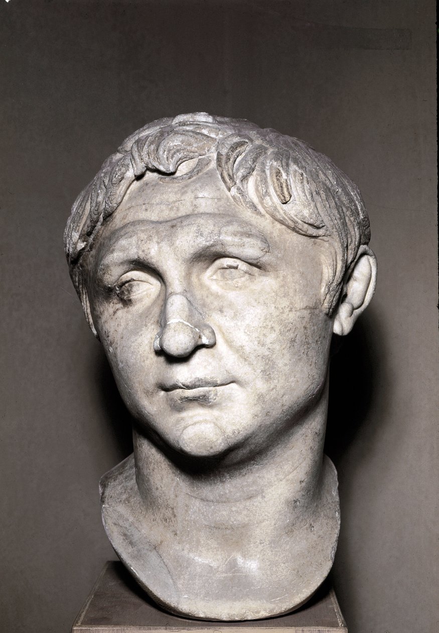 Retrato de Pompeyo el Grande (escultura de mármol) de Roman