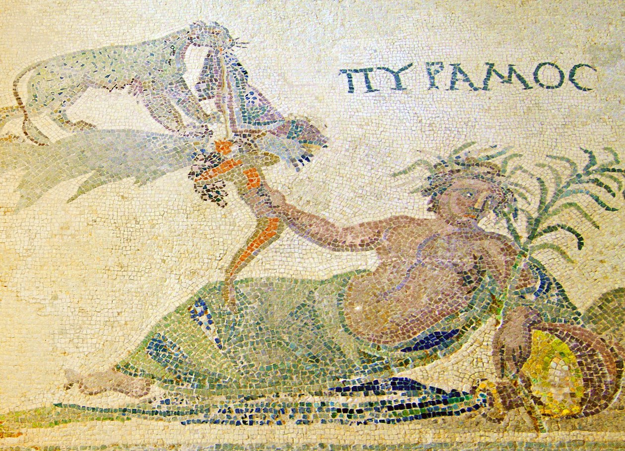 Píramo y Tisbe (detalle de Píramo y el leopardo) de Roman