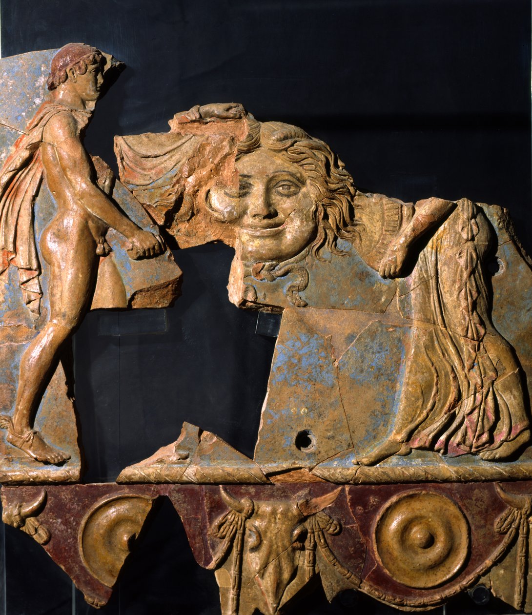 Relieve del área del Templo de Apolo, Colina Palatina, Roma de Roman
