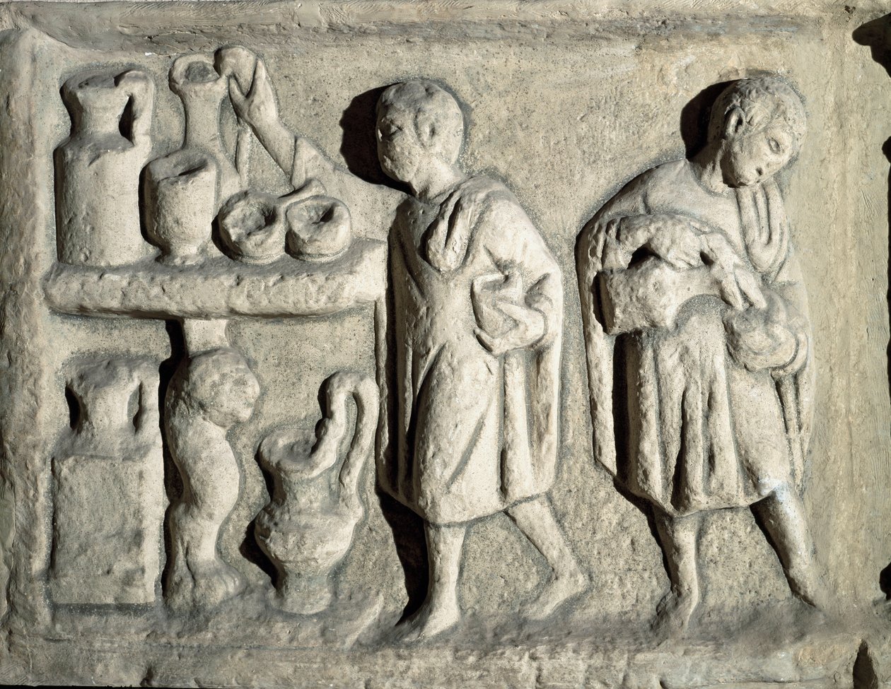 Arte romano: Doméstico trabajando. Siglo I d.C. de Roman
