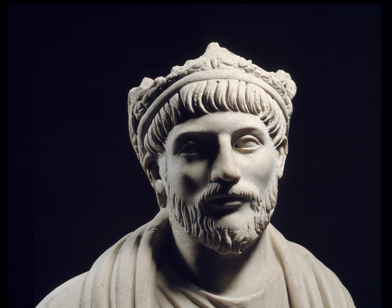 Arte grecorromano: Escultura del emperador romano Juliano el Apóstata (331 - 363) (siglo IV d.C.) París, Museo del Louvre de Roman
