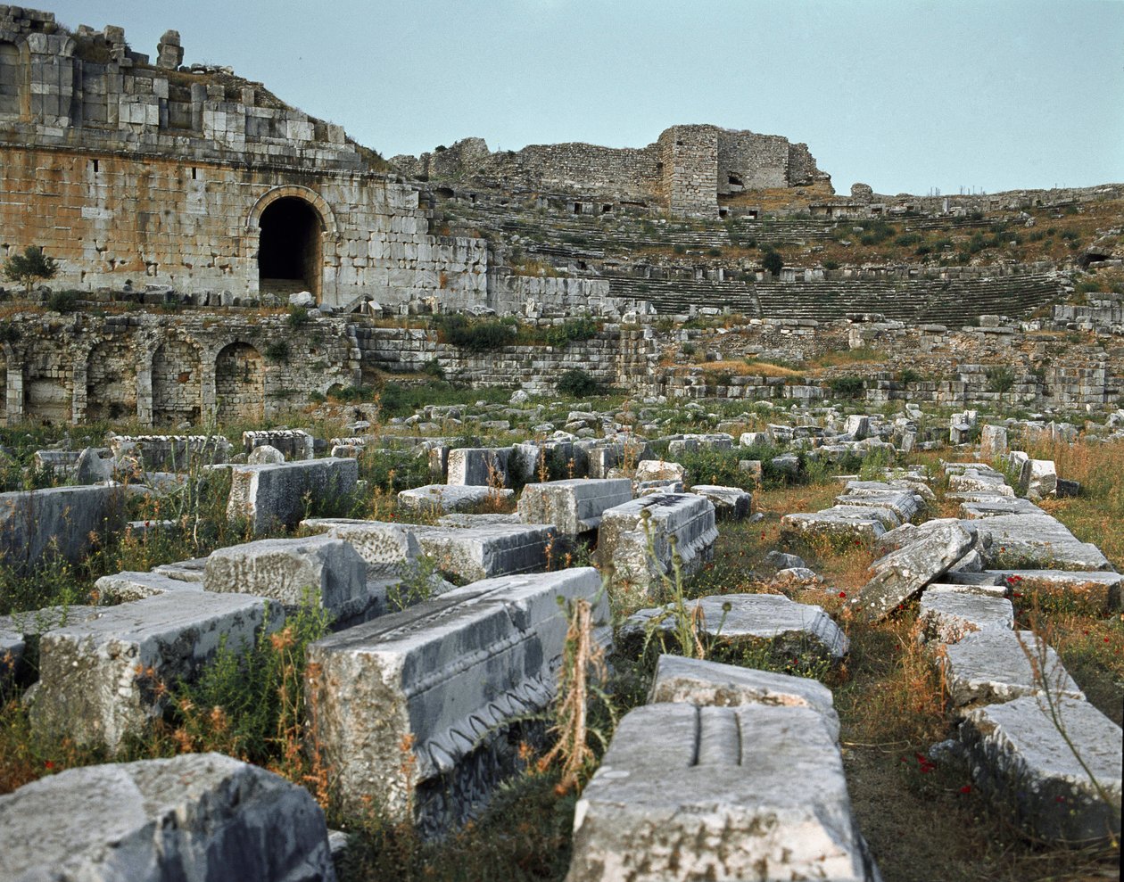 Arte romano, período helenístico: el teatro de Mileto. Siglo II. Turquía de Roman