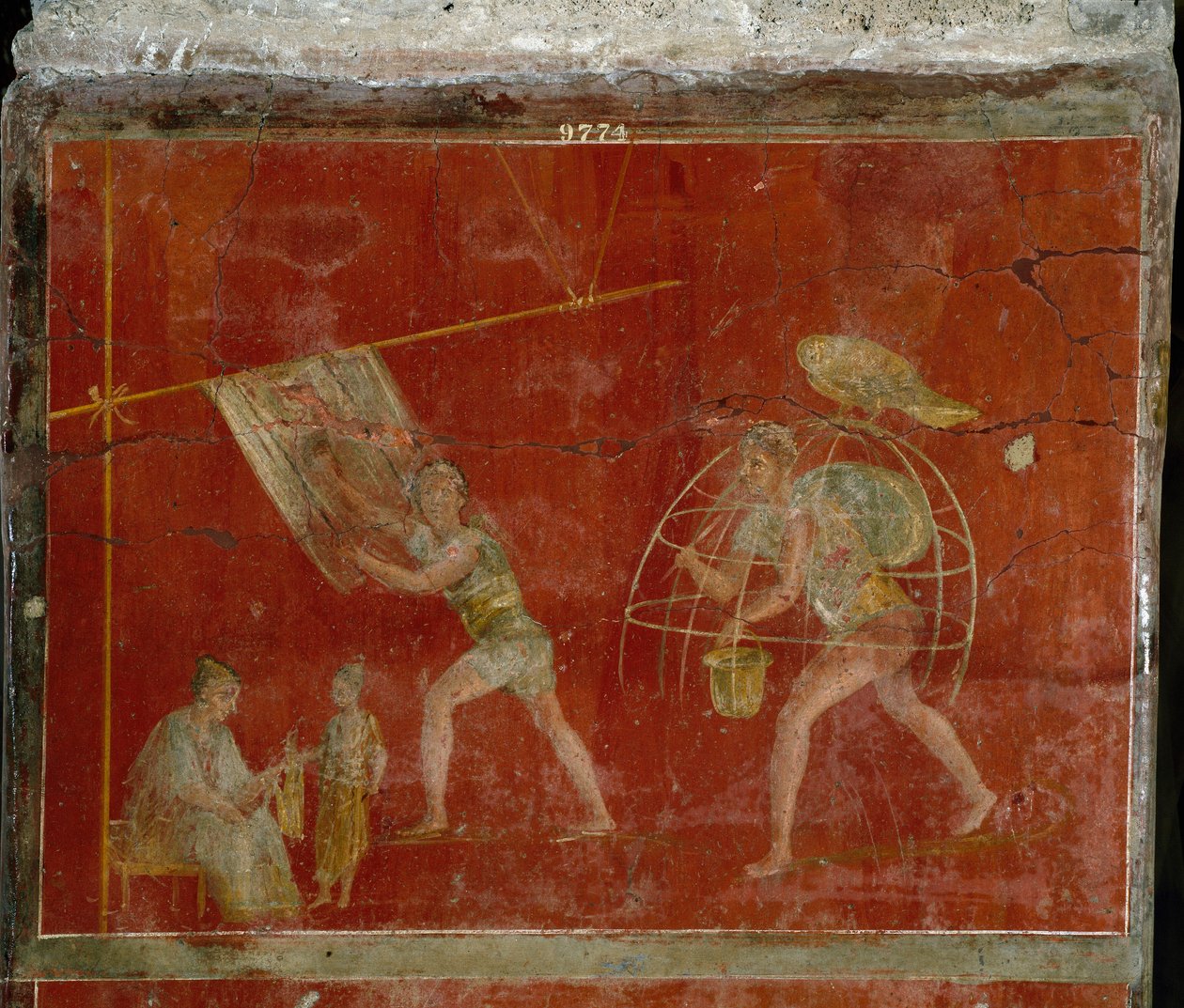 Arte romano: escena de lavandería (fullonica) de Roman
