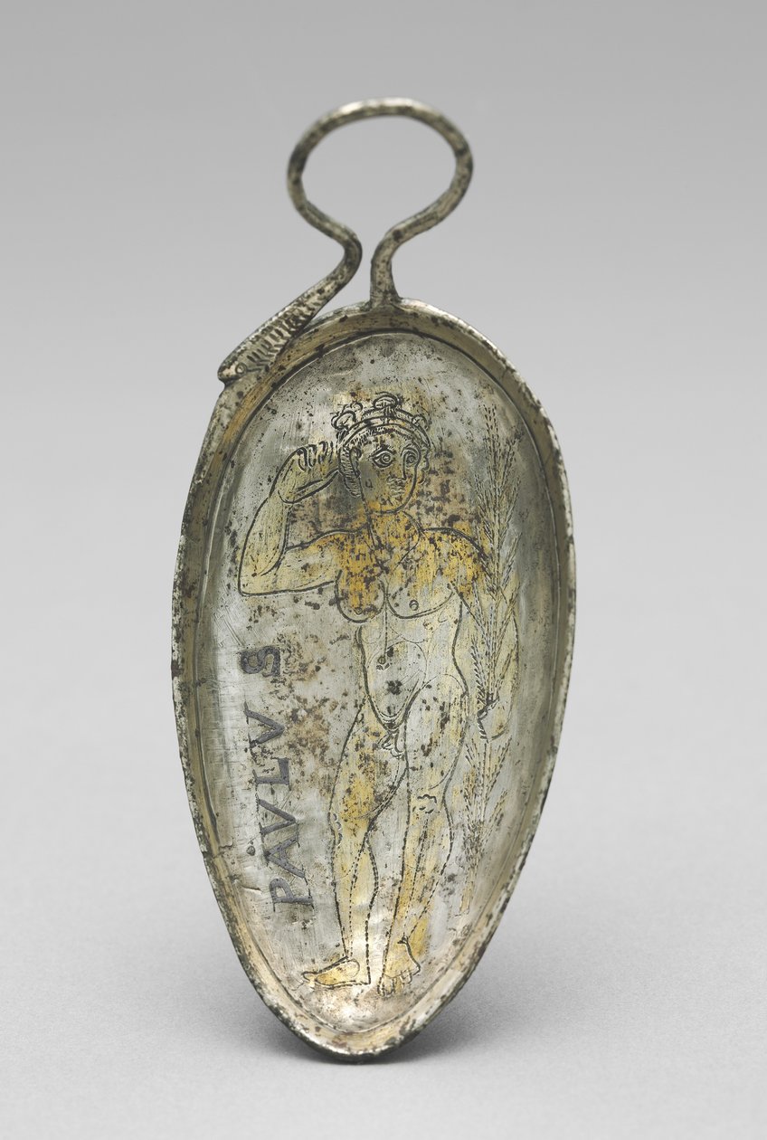 Cuchara con San Pablo como atleta, 350-400 de Roman