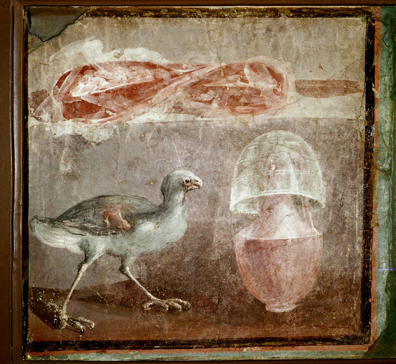 Naturaleza muerta con pájaro (fresco) de Roman