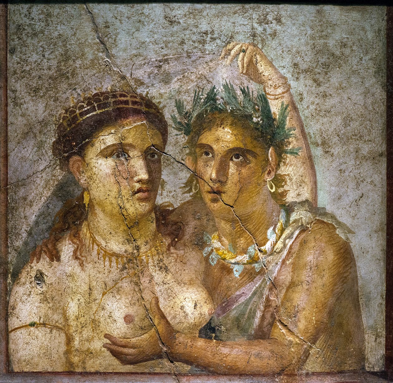 El sátiro y la menade - Sátiro y ménade - Pompeya - Casa di Cecilio Giocondo - Satiro e menade - Cabinetto segreto de Roman