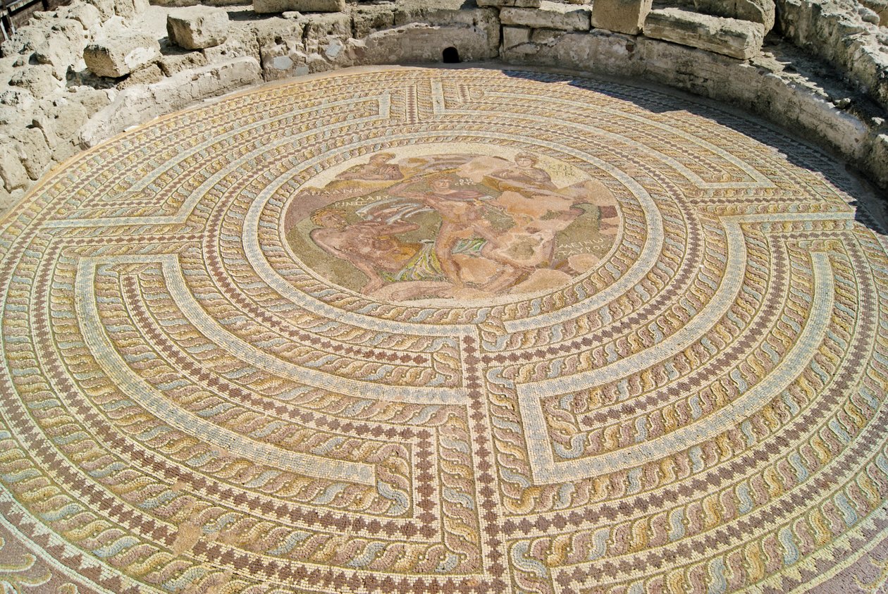 Teseo y el Minotauro, Casa de Teseo, Pafos, Chipre de Roman