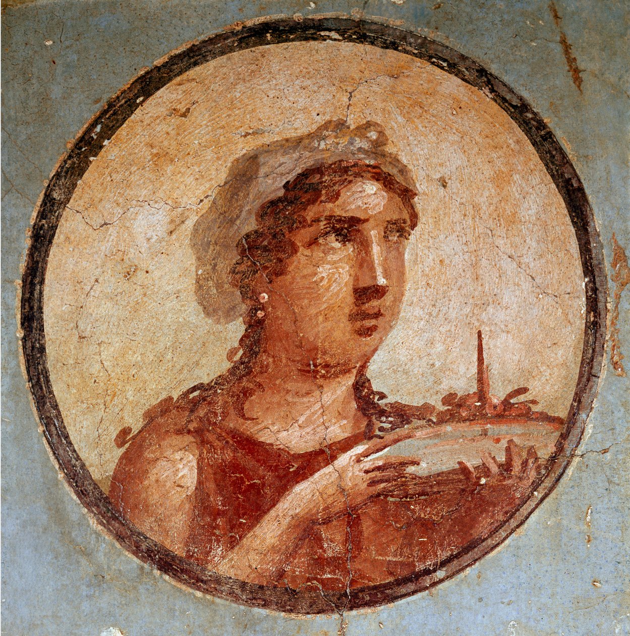 Niña con un plato de comida (fresco) de Roman