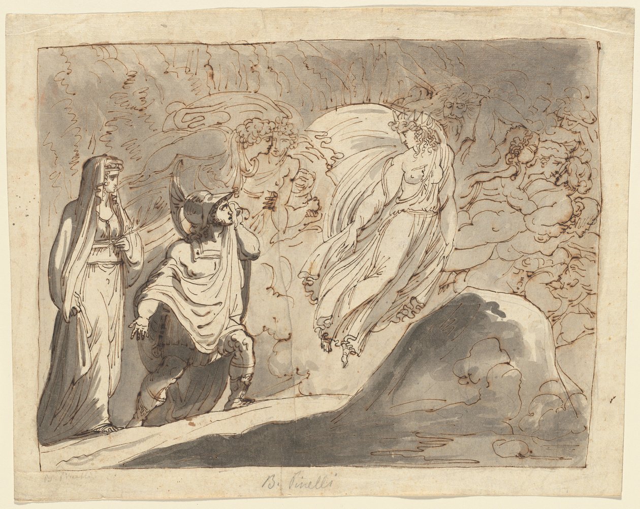 Eneas en el Inframundo de Roman 18th Century