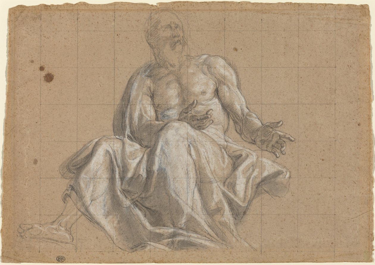 Un anciano con vestimenta clásica de Roman 18th Century