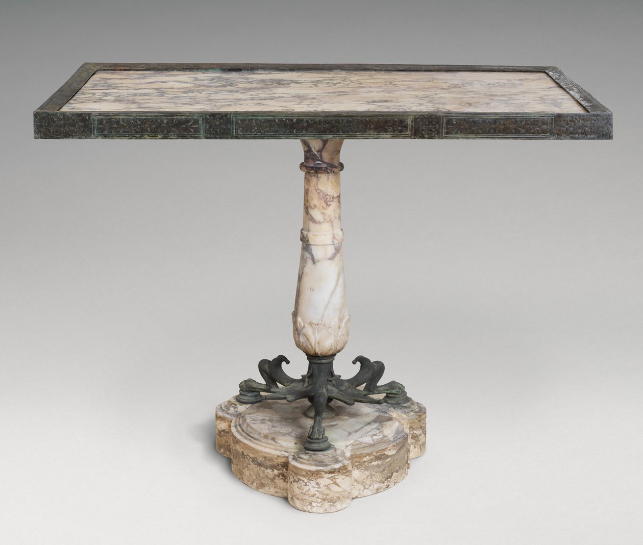 Mesa de mármol y bronce de Roman Imperial Period