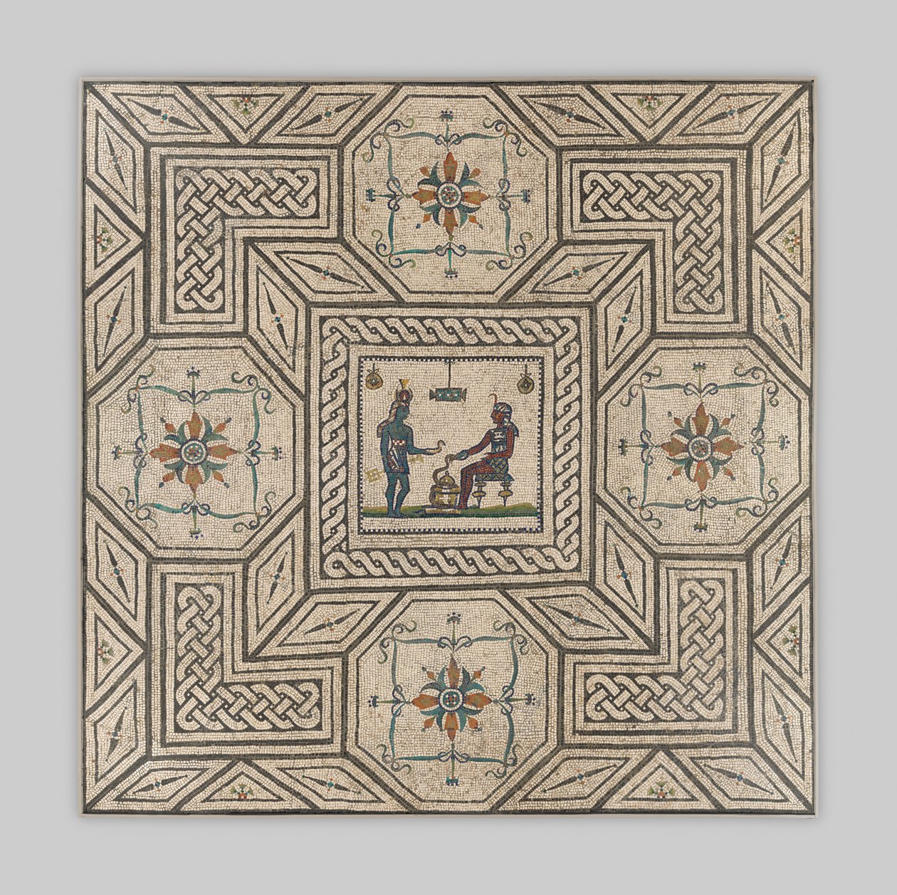 Pavimento de mosaico con escena egiptizante, c.130-150 d.C. de Roman Imperial Period