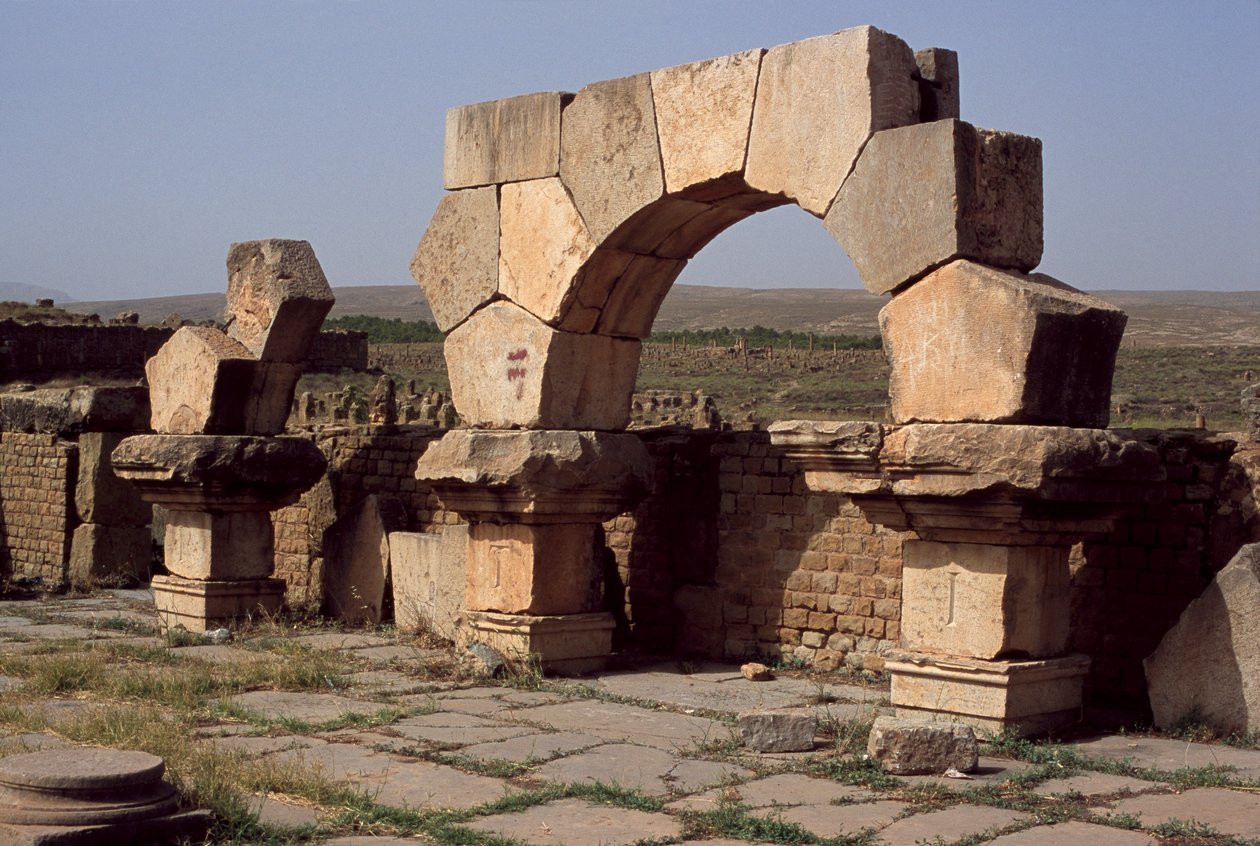 Vista del mercado de Sertius, Alto Período Imperial (27 a.C.-395 d.C.) de Roman Imperial Period
