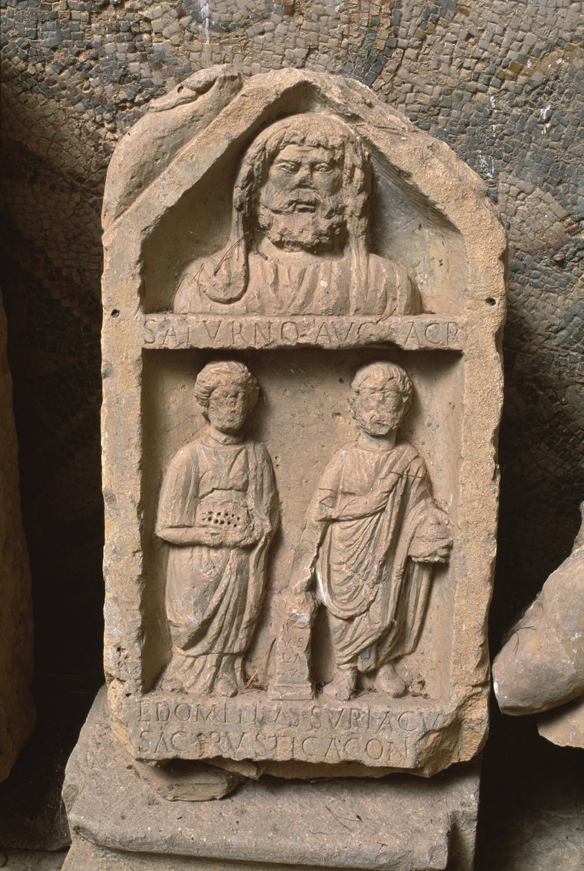Estela votiva dedicada a Saturno, Alto Período Imperial de Roman Imperial Period