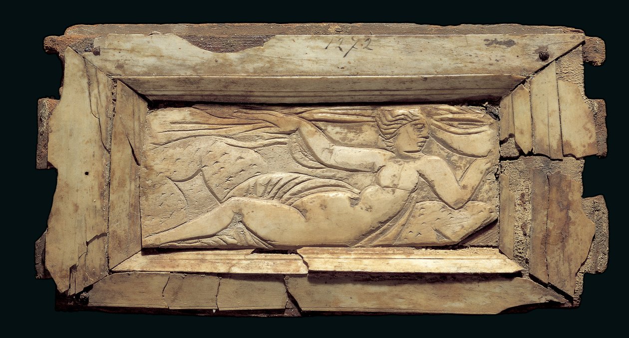 Placa enmarcada con una figura femenina, de Egipto, finales del siglo III a principios del siglo IV d.C. de Roman Period Egyptian