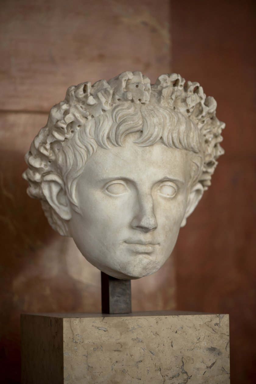 Cabeza del emperador Augusto (63 a.C. - 14 d.C.) mármol de Roman Roman
