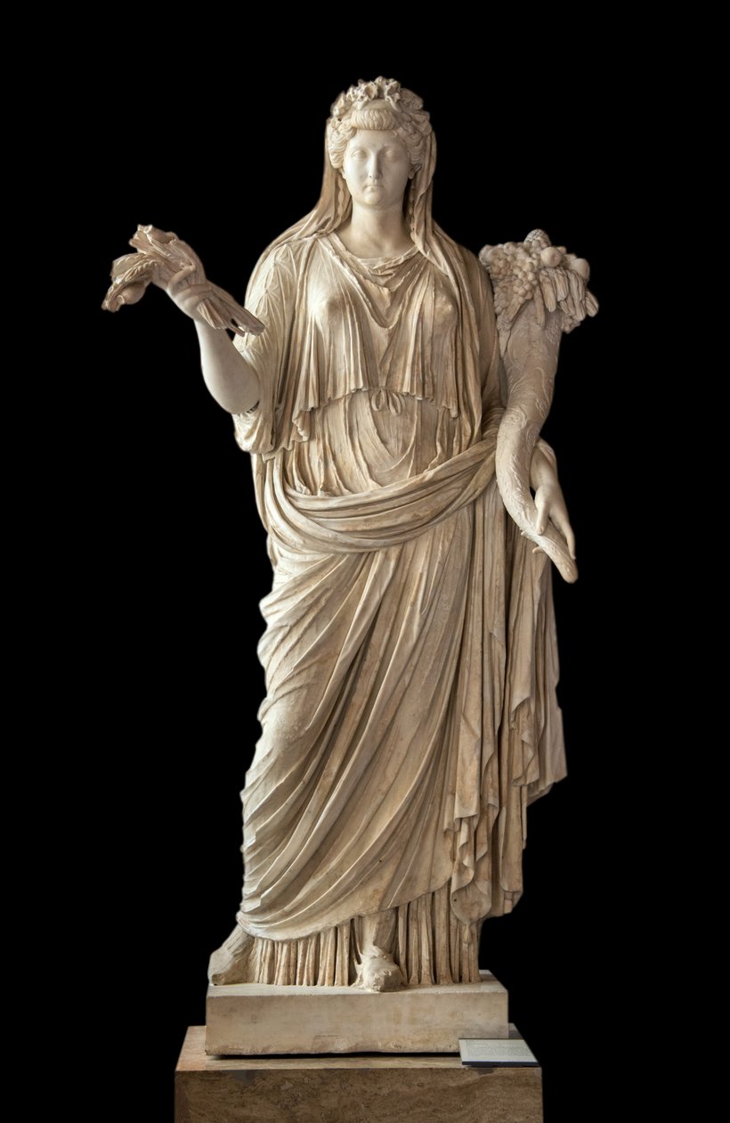 Retrato de la emperatriz Livia figurada en Ceres (58 a.C. - 29 d.C.) mármol de Roman Roman