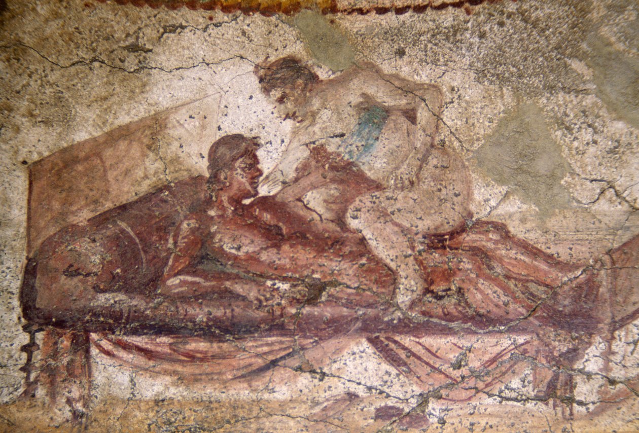 Fresco erótico de Lupanar, Pompeya (Lista del Patrimonio Mundial de la UNESCO de Roman Roman