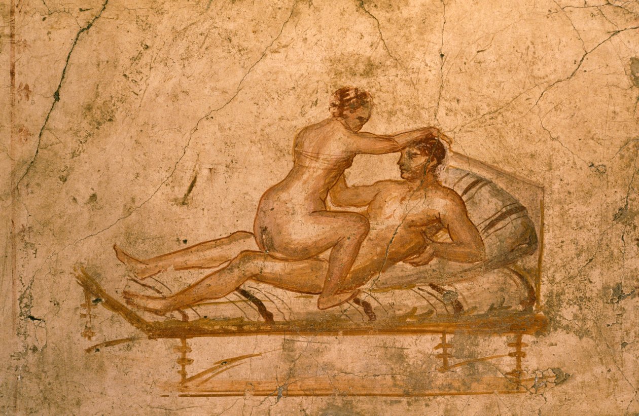 Fresco erótico del cubículo de la Casa de los Vettii, Pompeya (Lista del Patrimonio Mundial de la UNESCO de Roman Roman