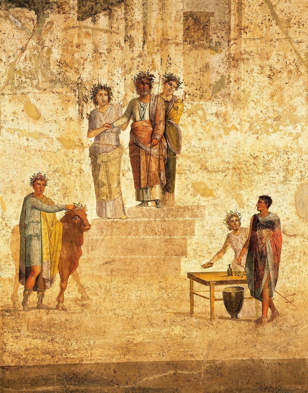 Fresco que representa a Jasón y Pelias de Pompeya de Roman Roman