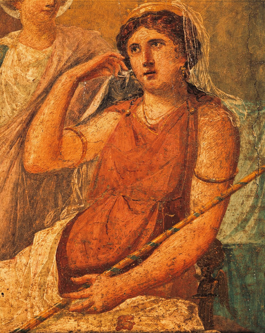 Hera, detalle del fresco titulado Tortura de Issone, Casa de los Vettii, Pompeya , Campania, Civilización romana de Roman Roman