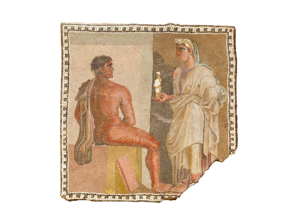 Mosaico con Orestes e Ifigenia (mosaico) de Roman Roman